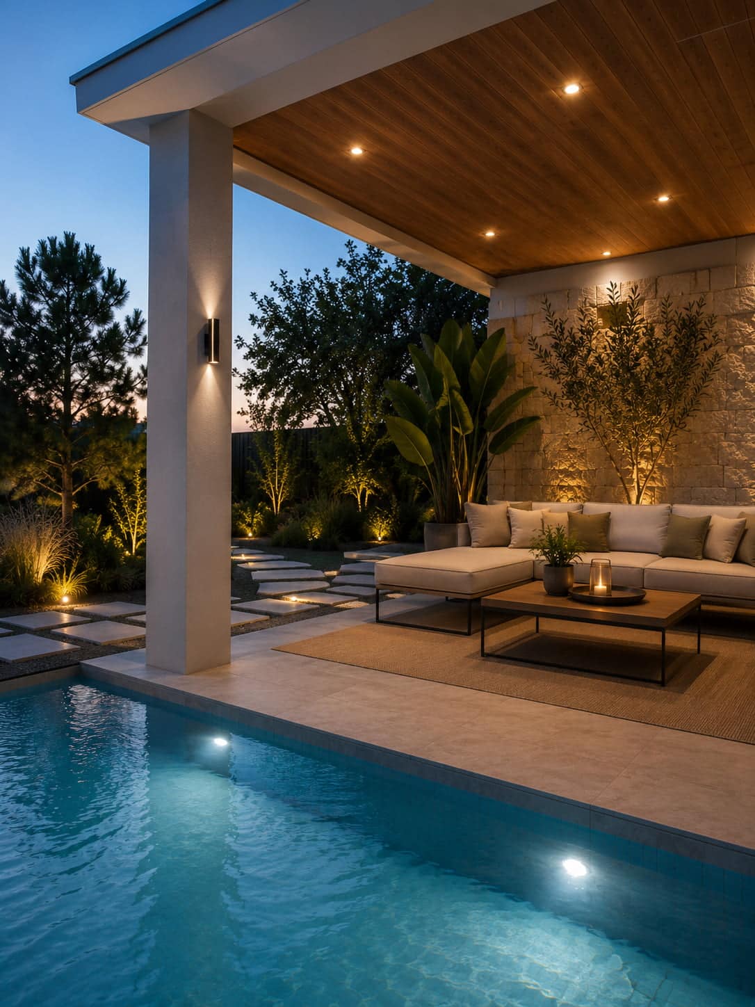 Pool house en îlot ou adossé à la maison